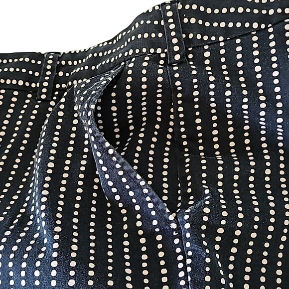 Lands' End Womens Sz 22W Blue Polka Dot Midrise Pockets Modest 11" Shorts - Picture 4 of 12